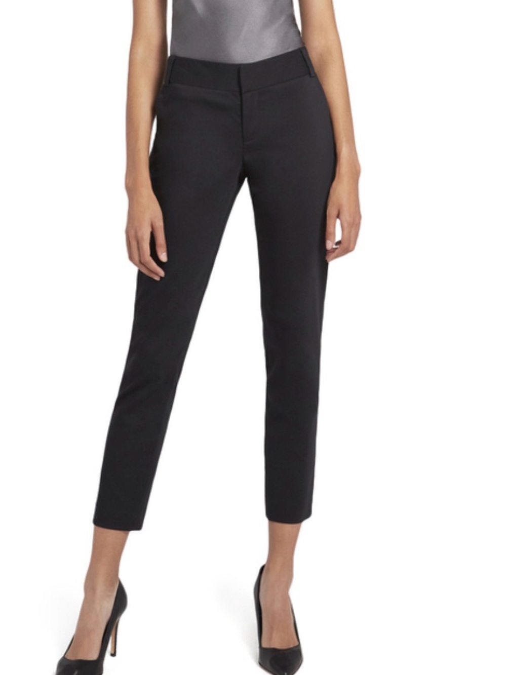 Alice + Olivia Women's Black Stacey Ankle Slim Pants, size 6